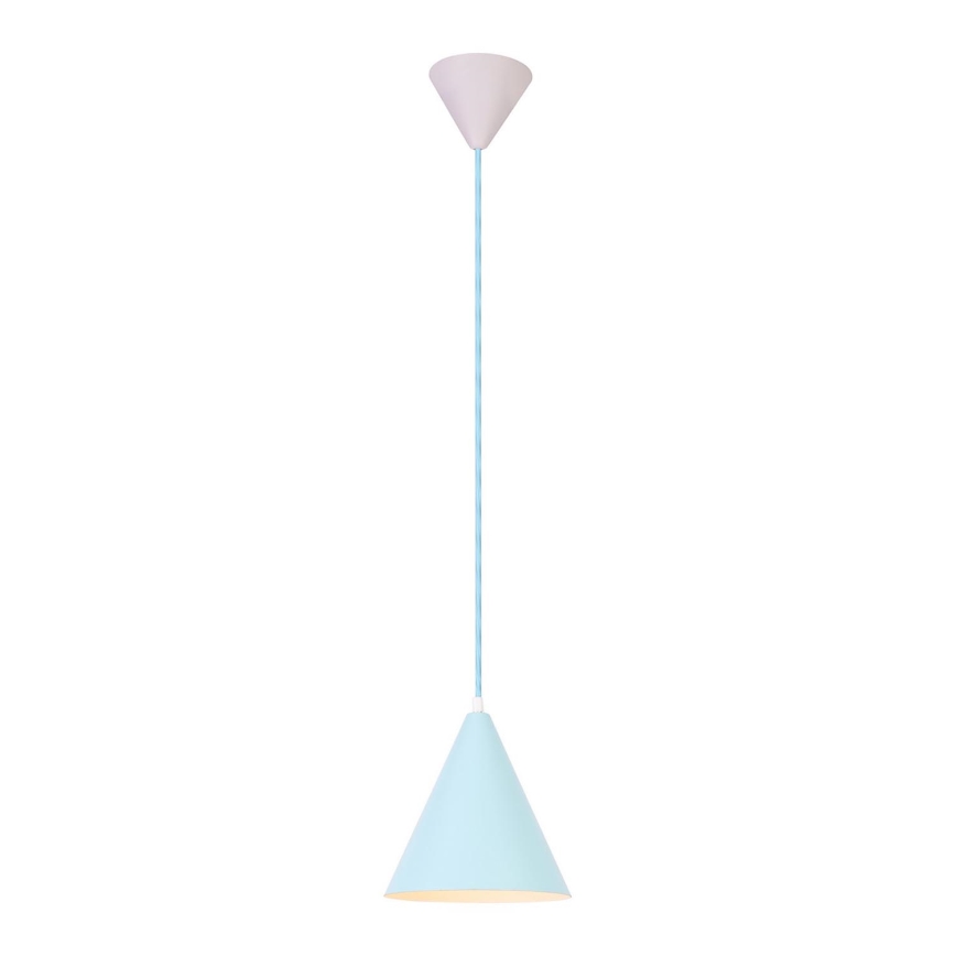 Lampadario a sospensione con filo VOSS 1xE27/40W/230V blu/bianco