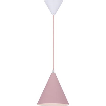 Lampadario a sospensione con filo VOSS 1xE27/40W/230V rosa/bianco