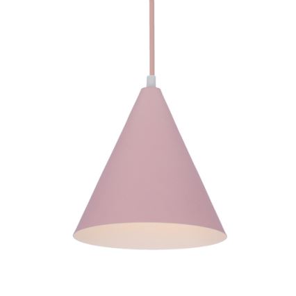 Lampadario a sospensione con filo VOSS 1xE27/40W/230V rosa/bianco
