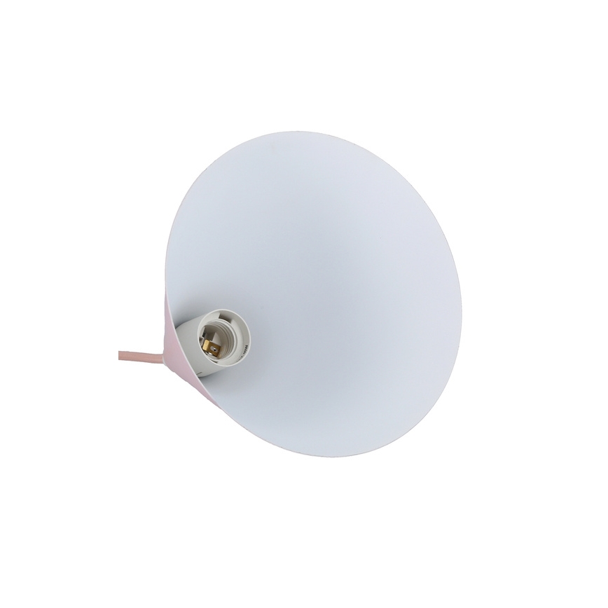 Lampadario a sospensione con filo VOSS 1xE27/40W/230V rosa/bianco