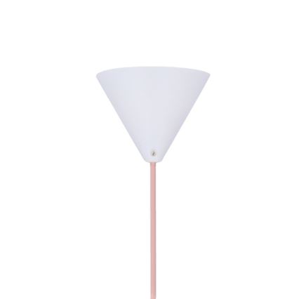 Lampadario a sospensione con filo VOSS 1xE27/40W/230V rosa/bianco