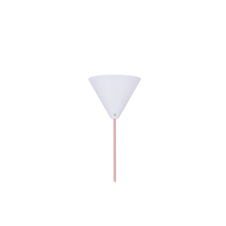 Lampadario a sospensione con filo VOSS 1xE27/40W/230V rosa/bianco