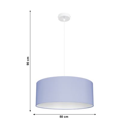 Lampadario a sospensione con filo WERT 1xE27/60W/230V blu