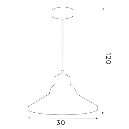 Lampadario a sospensione con filo WORKS 1xE27/15W/230V rosso