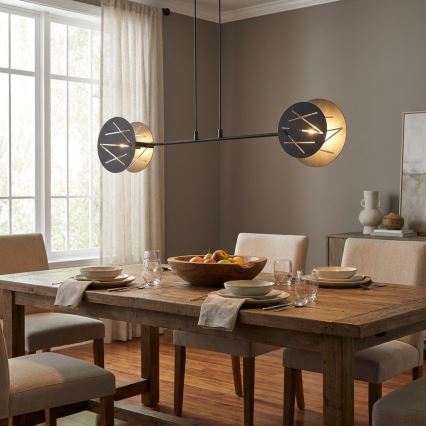 Lampadario a sospensione con filo XOTIC 2xE27/15W/230V nero