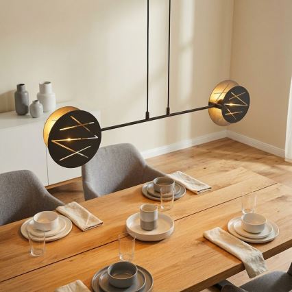 Lampadario a sospensione con filo XOTIC 2xE27/15W/230V nero