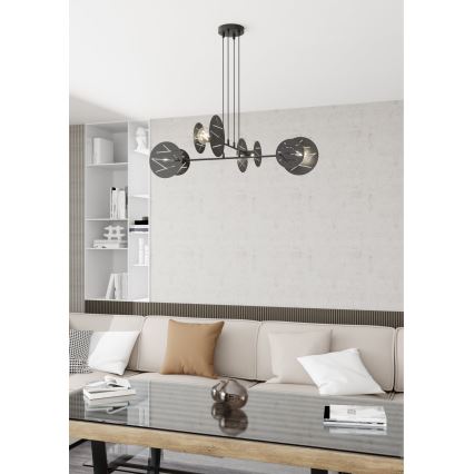 Lampadario a sospensione con filo XOTIC 4xE27/15W/230V nero