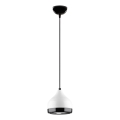 Lampadario a sospensione con filo YILDO 1xE27/40W/230V bianco/nero