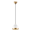 Lampadario a sospensione con filo YILDO 1xE27/40W/230V bianco/oro