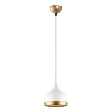 Lampadario a sospensione con filo YILDO 1xE27/40W/230V bianco/oro