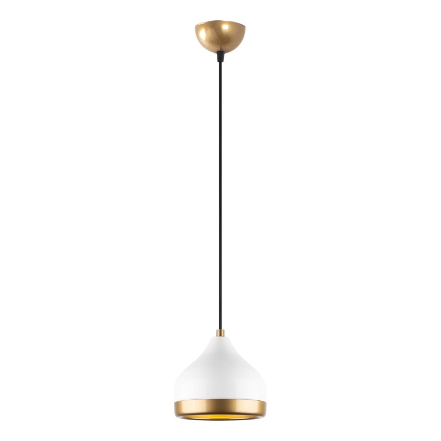 Lampadario a sospensione con filo YILDO 1xE27/40W/230V bianco/oro