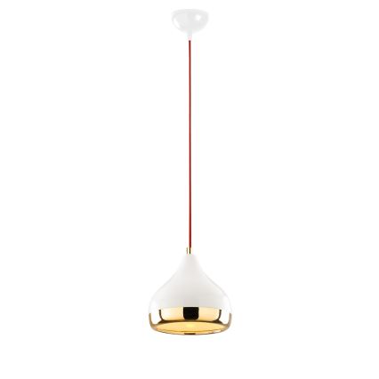 Lampadario a sospensione con filo YILDO 1xE27/40W/230V bianco/oro/rosso