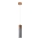 Lampadario a sospensione con filo ZANE 1xGU10/40W/230V calcestruzzo/Betulla/faggio