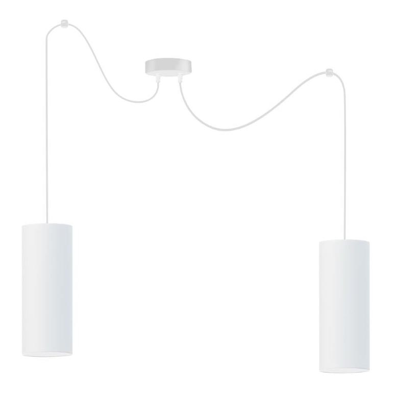 Lampadario a sospensione con filo ZIK 2xE27/40W/230V ragno bianco