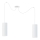 Lampadario a sospensione con filo ZIK 2xE27/40W/230V ragno bianco