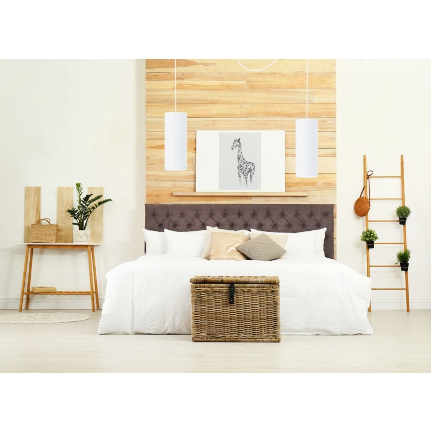 Lampadario a sospensione con filo ZIK 2xE27/40W/230V ragno bianco