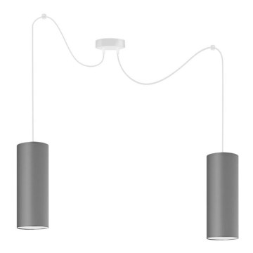 Lampadario a sospensione con filo ZIK 2xE27/40W/230V ragno grigio