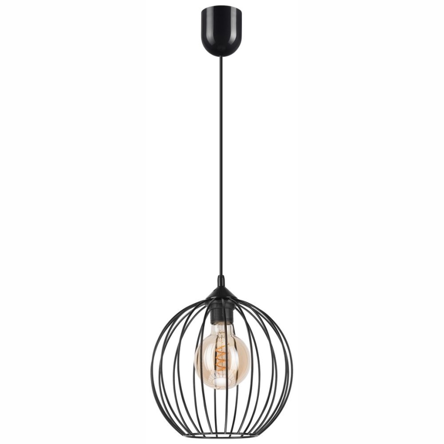 Lampadario a sospensione con filo ZOYA 1xE27/60W/230V nero