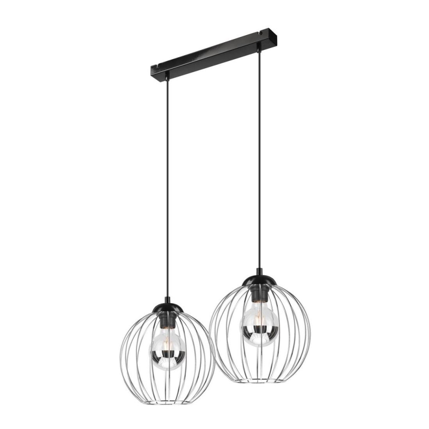 Lampadario a sospensione con filo ZOYA 2xE27/60W/230V cromo lucido