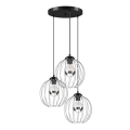 Lampadario a sospensione con filo ZOYA 3xE27/60W/230V cromo lucido