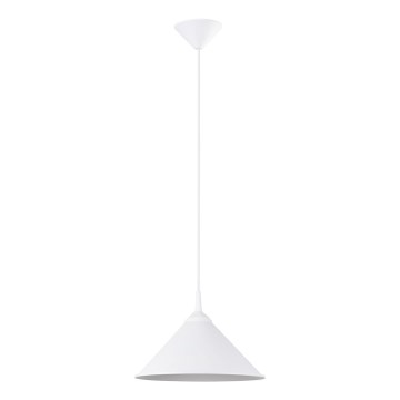 Lampadario a sospensione con filo ZUMA 1xE27/15W/230V diametro 30 cm bianco