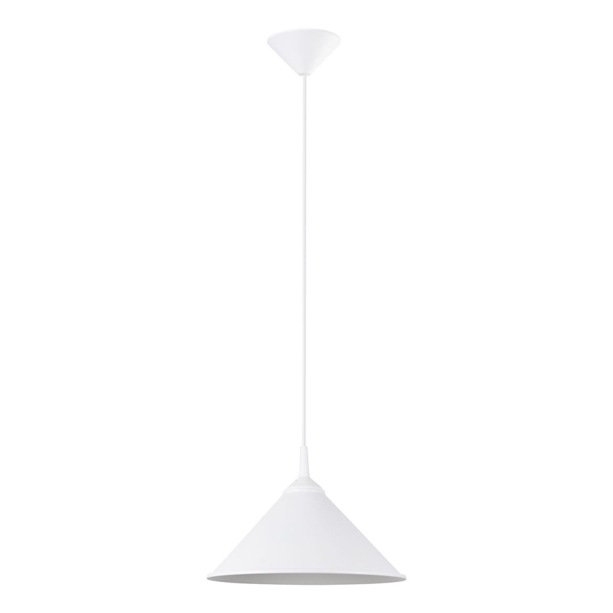Lampadario a sospensione con filo ZUMA 1xE27/15W/230V diametro 30 cm bianco