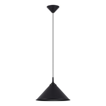 Lampadario a sospensione con filo ZUMA 1xE27/15W/230V diametro 30 cm nero
