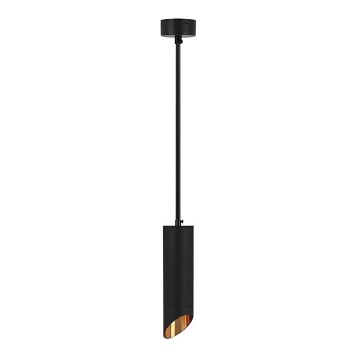 Lampadario a sospensione con supporto rigido 1xGU10/35W/230V 20 cm nero