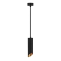 Lampadario a sospensione con supporto rigido 1xGU10/35W/230V 30 cm nero