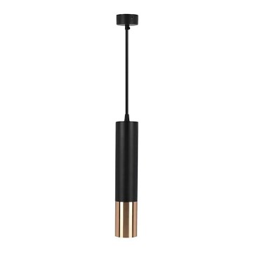 Lampadario a sospensione con supporto rigido 1xGU10/35W/230V 30 cm nero/oro