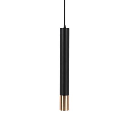 Lampadario a sospensione con supporto rigido 1xGU10/35W/230V 50 cm nero/oro