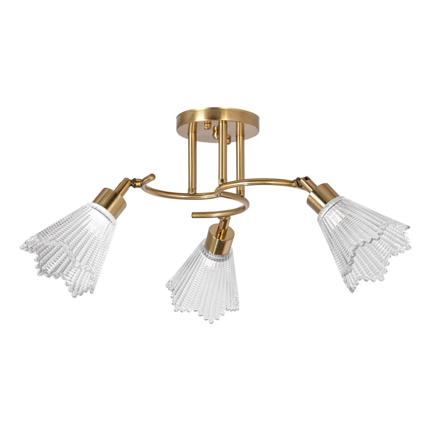 Lampadario a sospensione con supporto rigido 3xE14/60W/230V oro