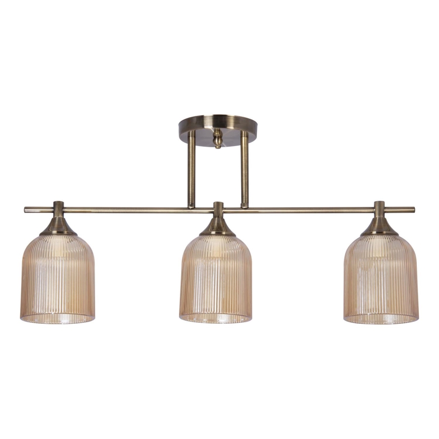 Lampadario a sospensione con supporto rigido 3xE14/60W/230V ottone