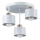Lampadario a sospensione con supporto rigido 3xE27/35W/230V diametro 30 cm bianco/oro