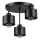 Lampadario a sospensione con supporto rigido 3xE27/35W/230V diametro 30 cm nero