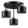 Lampadario a sospensione con supporto rigido 3xE27/35W/230V diametro 30 cm nero/oro