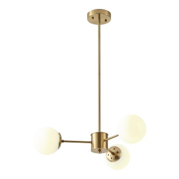 Lampadario a sospensione con supporto rigido 3xE27/40W/230V ottone