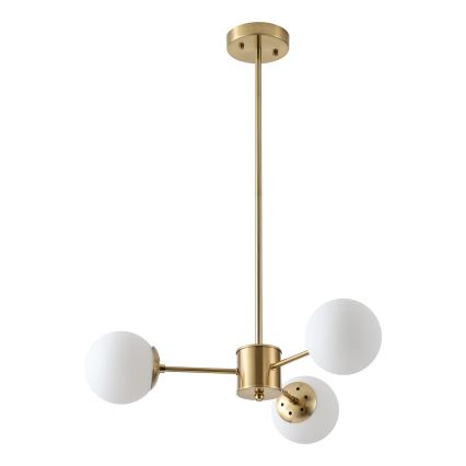 Lampadario a sospensione con supporto rigido 3xE27/40W/230V ottone
