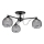 Lampadario a sospensione con supporto rigido 3xE27/60W/230V nero