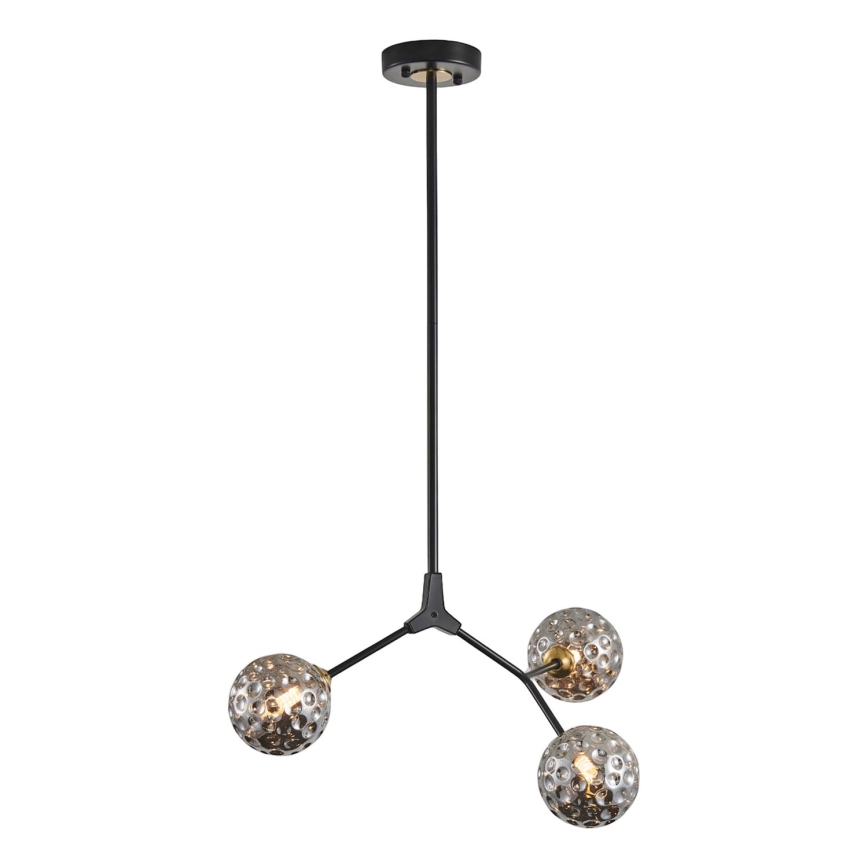 Lampadario a sospensione con supporto rigido 3xG9/15W/230V grigio
