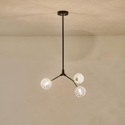 Lampadario a sospensione con supporto rigido 3xG9/15W/230V grigio