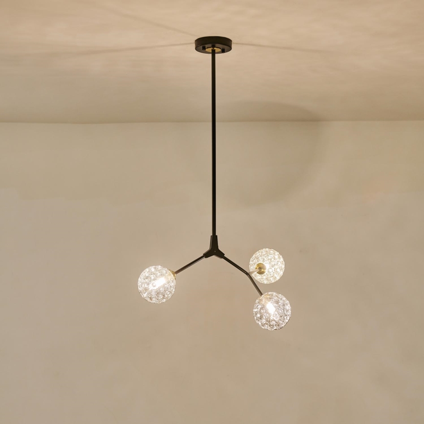 Lampadario a sospensione con supporto rigido 3xG9/15W/230V grigio