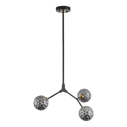 Lampadario a sospensione con supporto rigido 3xG9/15W/230V grigio
