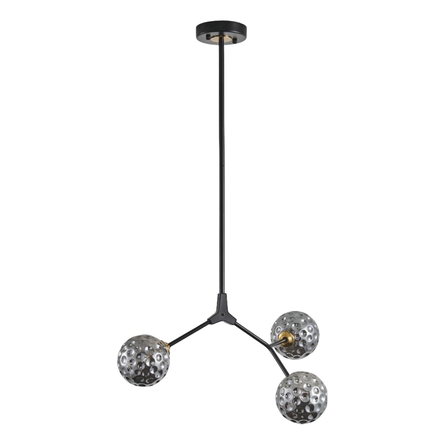 Lampadario a sospensione con supporto rigido 3xG9/15W/230V grigio