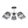 Lampadario a sospensione con supporto rigido 5xE27/60W/230V bianco/nero
