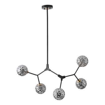 Lampadario a sospensione con supporto rigido 5xG9/15W/230V grigio