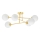 Lampadario a sospensione con supporto rigido 6xE27/35W/230V diametro 80 cm oro
