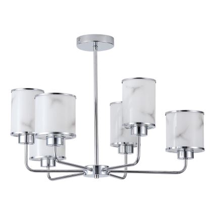 Lampadario a sospensione con supporto rigido 6xE27/60W/230V
