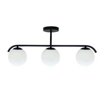 Lampadario a sospensione con supporto rigido AMADEO 3xE14/40W/230V nero