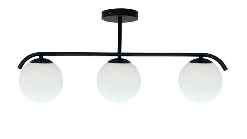 Lampadario a sospensione con supporto rigido AMADEO 3xE14/40W/230V nero